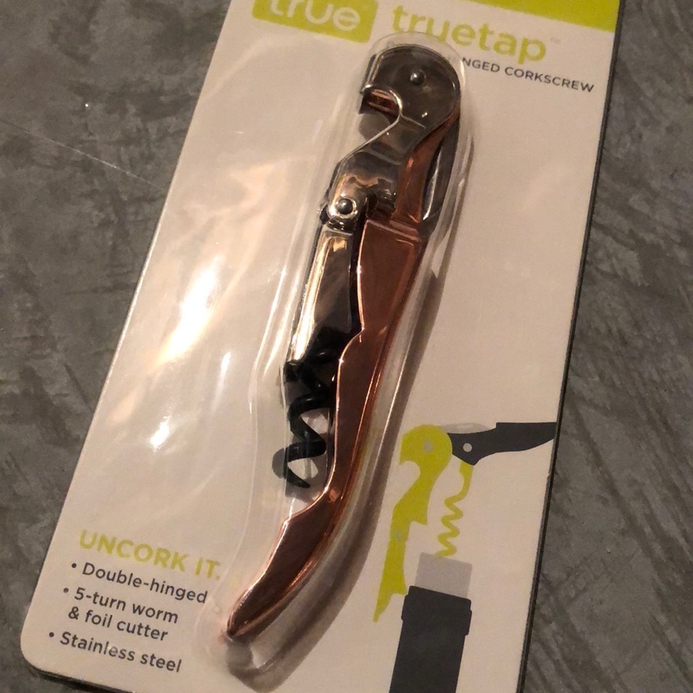 Double-Hinged Rose Gold Corkscrew